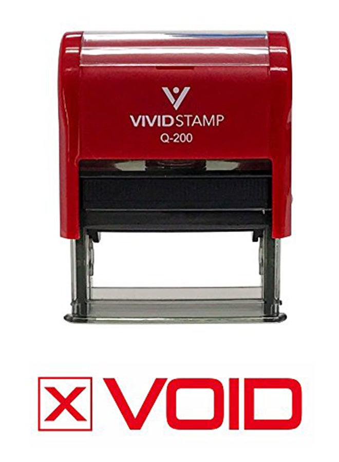 Pacific Stamp and Sign Self Inking Rubber Stamp Red