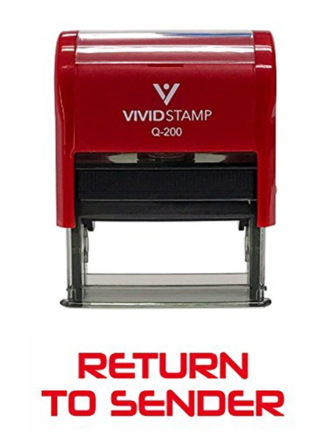 Pacific Stamp and Sign Self Inking Rubber Stamp Red