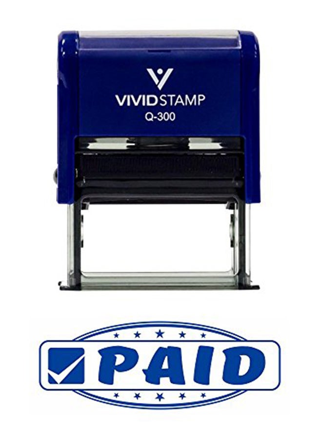 Pacific Stamp and Sign Self Inking Rubber Stamp Blue
