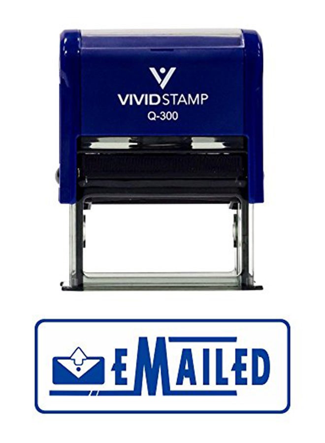 Pacific Stamp and Sign Self Inking Rubber Stamp Blue