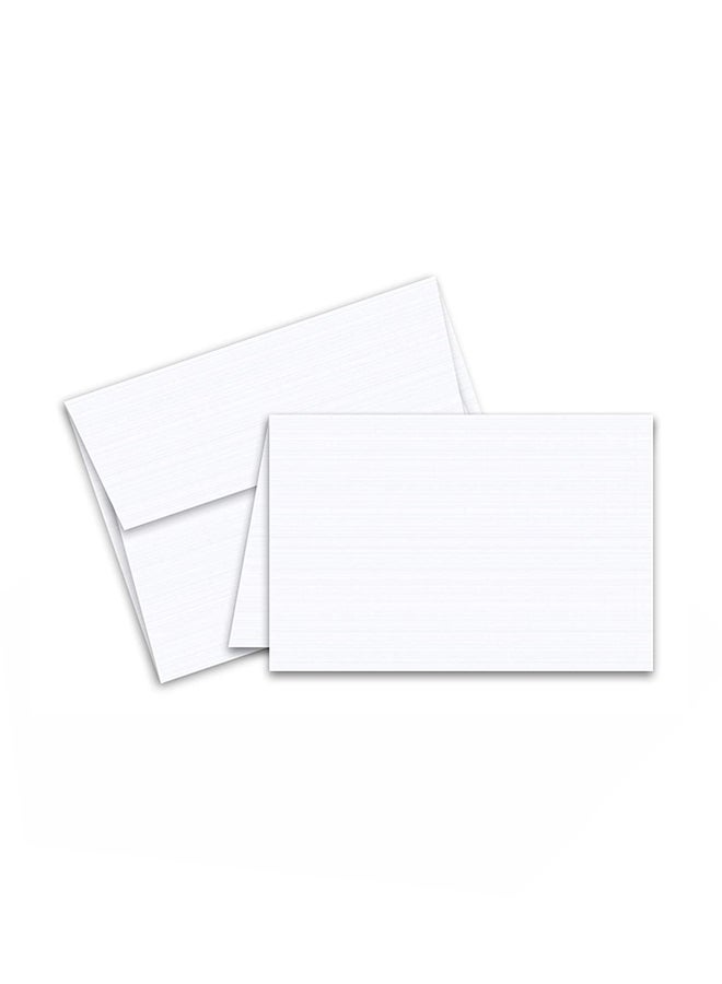 S Superfine Printing 25-Piece Blank Linen Notecard With Envelope - Image 1