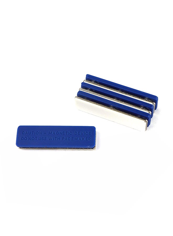 Applied Magnets Set Of 4 Badge Magnetic Holders With Neodymium Magnets Blue - Image 1