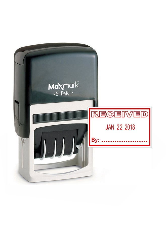 MaxMark Self Inking Date Stamp Black - Image 1