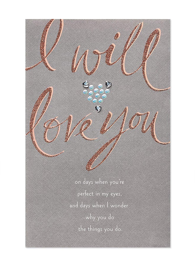 American Greetings I Will Anniversary Card With Rhinestone - Image 1