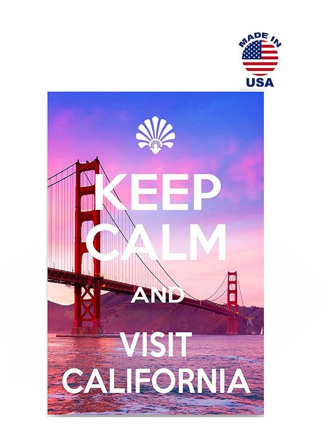بوست كارد فير طقم بطاقات بريدية مطبوع عليها عبارة "Keep Calm And Visit California" من 20 قطعة - Image 1