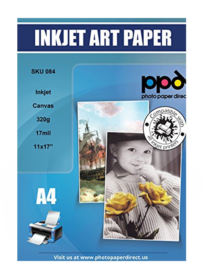 ppd 10-Sheet Real Printable Cotton Canvas 