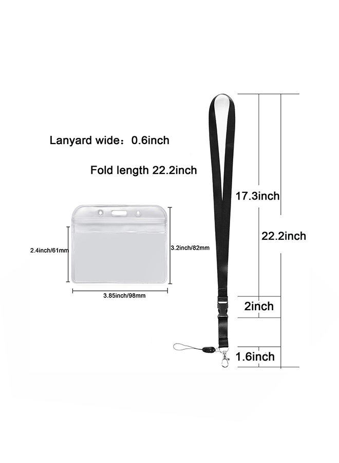 Pack Of 1 Lanyard With Badge Holder Black - v1552935652/N21901151A_2