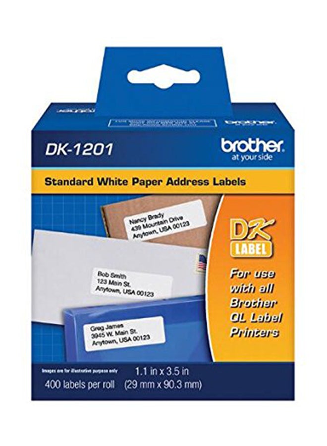 brother 3-Piece Roll Address Label White - Image 1