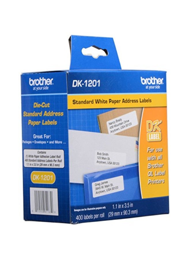 brother 3-Piece Roll Address Label White - Image 2