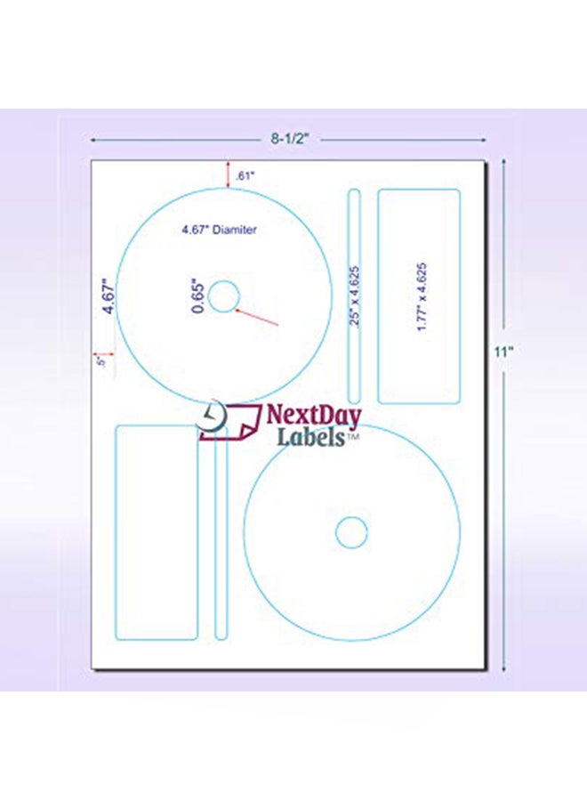 Next Day Labels 1250-Piece Memorex CD Or DVD Label White - Image 2