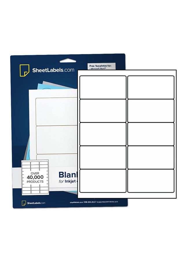 Sheet Labels Pack Of 25 Shipping Label White - Image 1