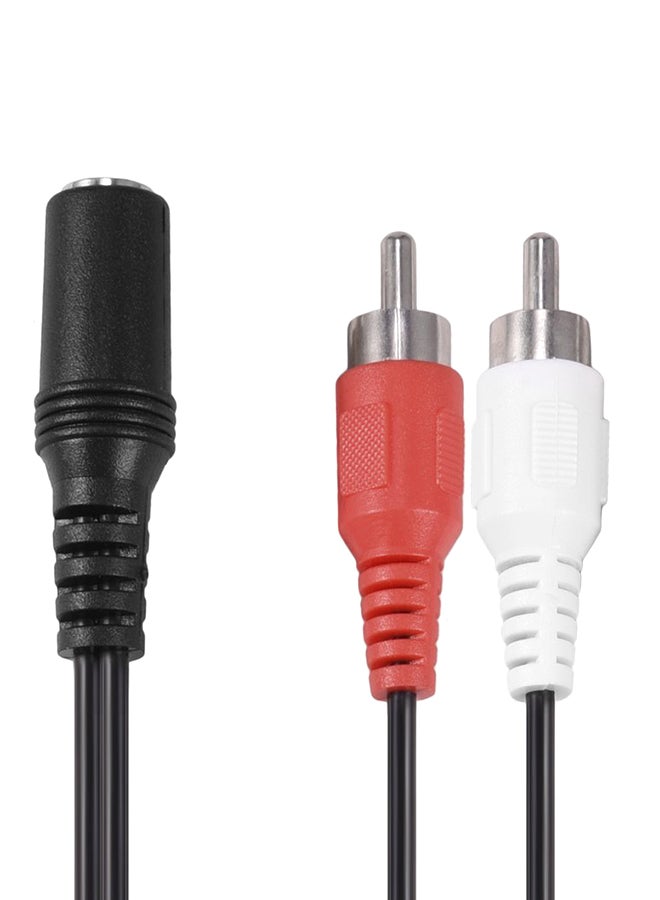 Stereo Female Jack To 2 RCA Male Audio Aux Cable Headphone Adapter Cable Black/Red/White