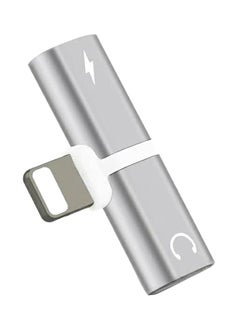 Generic Adapter Wire Control Dual Lightning Converter USB Charger Silver 