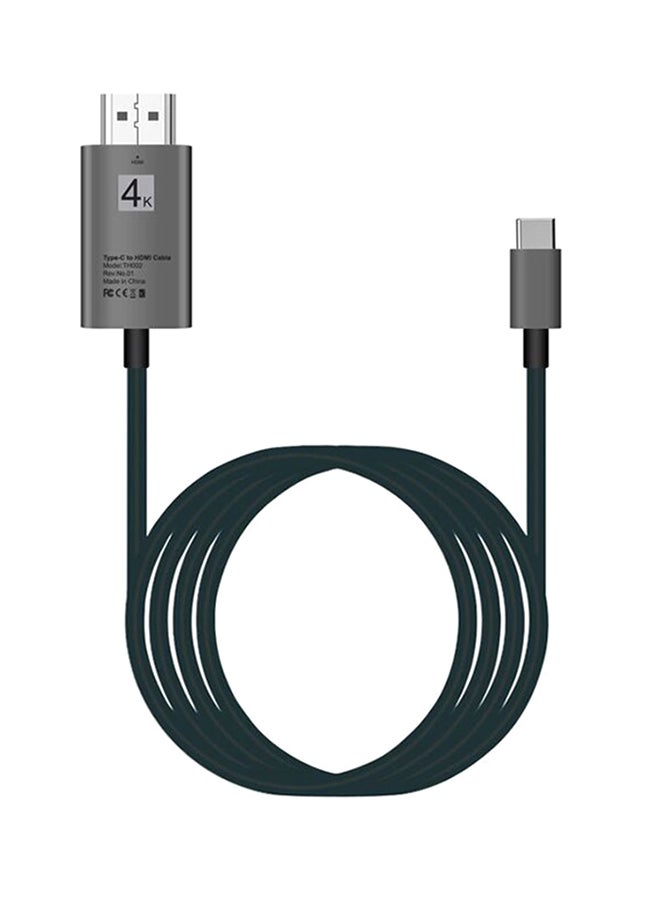 Generic Type-C To HDMI USB 3.1 To HDMI 4K Phone Computer HD Cable Black 