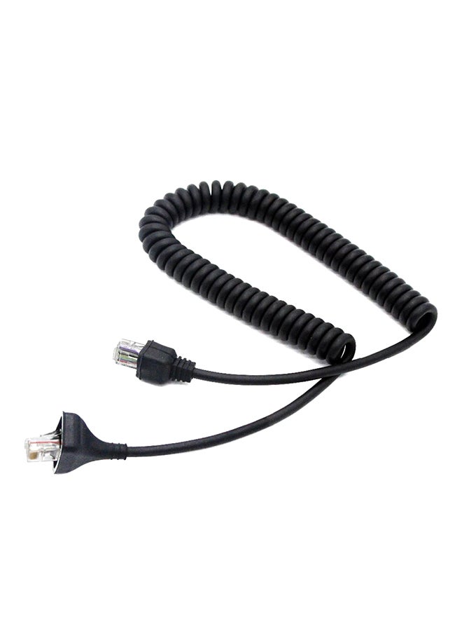 Speaker Replacement Mic Microphone Cable Cord for Kenwood TK-868G TK-768G Black