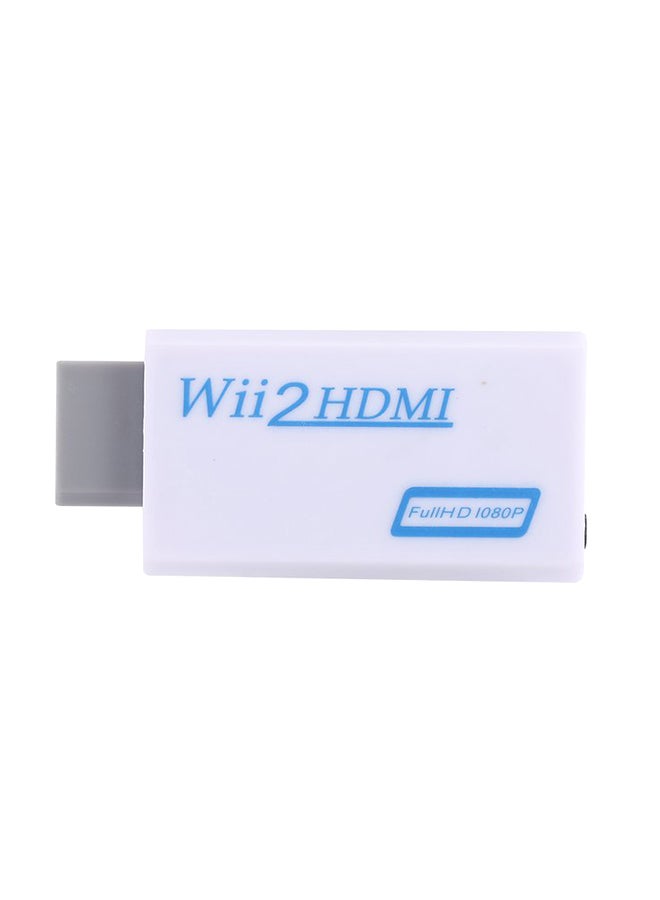ماركة غير محددة - محول آمكل صوتي Wii إلى HDMI بدقة عالية الوضوح 720P 1080P قياس 3.5 مم أبيض - Image 1