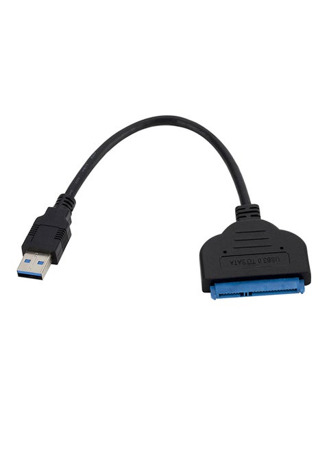 محول القرص الصلب بكابل USB 3.0 مقاس 2.5 بوصة إلى ساتا III الأسود / الأزرق
