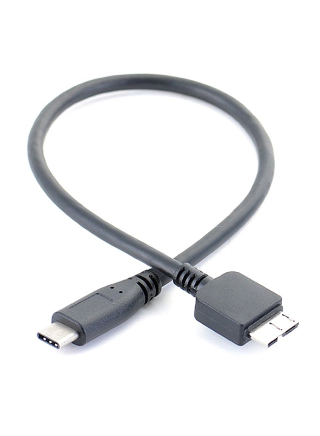 USB 3.1 Type-C Male To USB 3.0 Micro B Male Data Cable For Tablet Phone Black