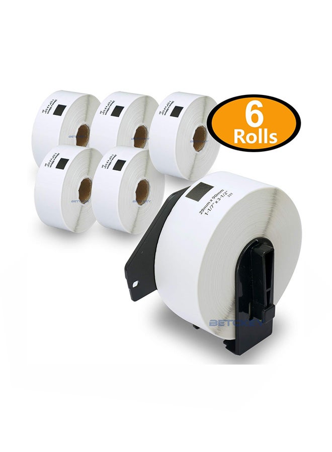 BETCKEY 6-Piece Compatible Address Label White - Image 1
