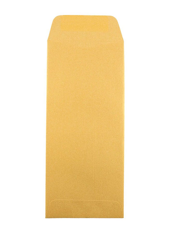 JAM Paper Set Of 25 Policy Metallic Business Envelope Yellow  - Image 2