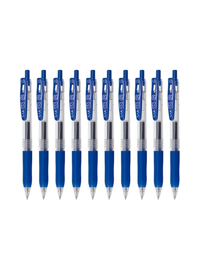 ZEBRA 10-Piece Sarasa Clip Gel-Ink Pen Multicolour