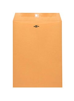 EnDoc Catalog Envelopes With Clasp Closure And Gummed Seal Brown 