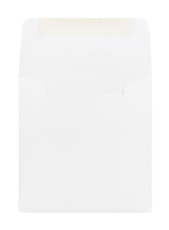 JAM Paper Pack Of 50 Square Invitation Envelopes White  - Image 2