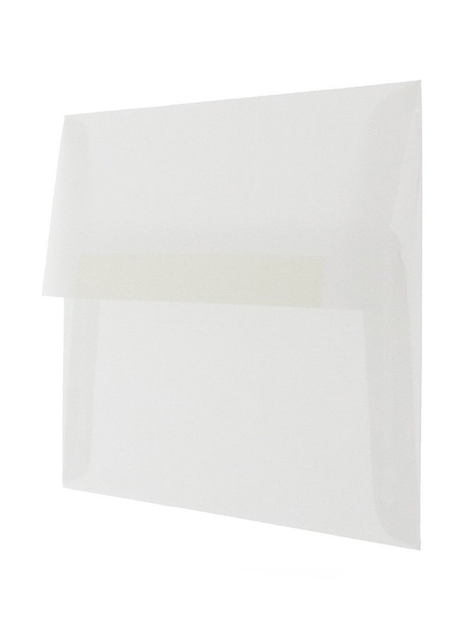 JAM Paper 25- Piece A8 Translucent Vellum Invitation Envelope Set White - Image 2