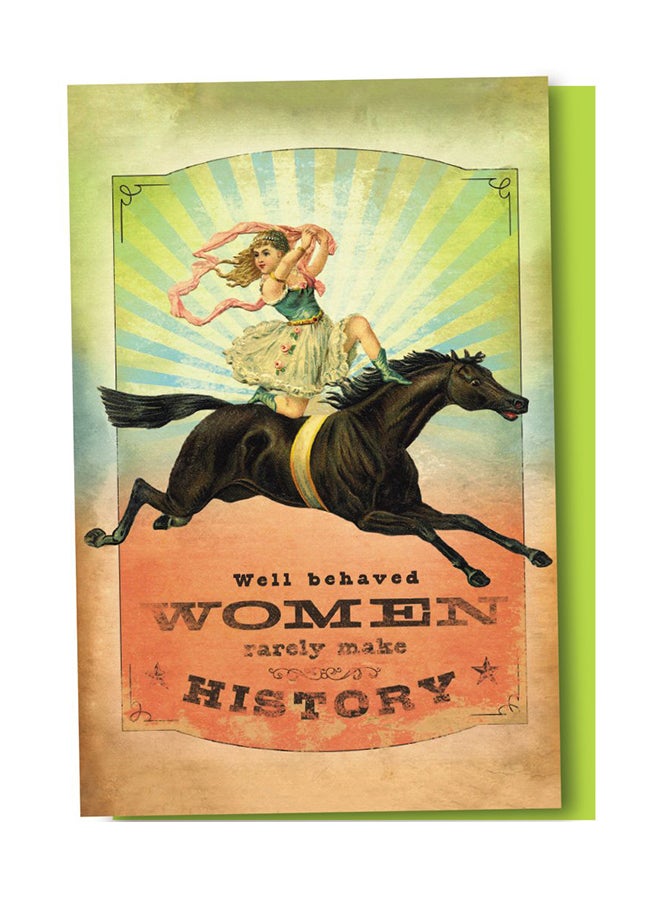تري-فري جيتينجز مجموعة بطاقات ملاحظات فارغة مطبوع عليها عبارة "Well Behaved Women" مكونة من 12 قطعة مع أظرف  - Image 1