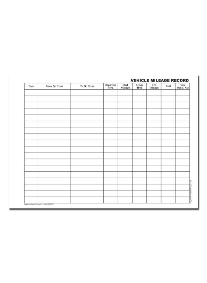 شيري برينترز كتاب سجل لتسجيل الأميال المقطوعة للمركبات A5 متعدد الألوان - Image 2