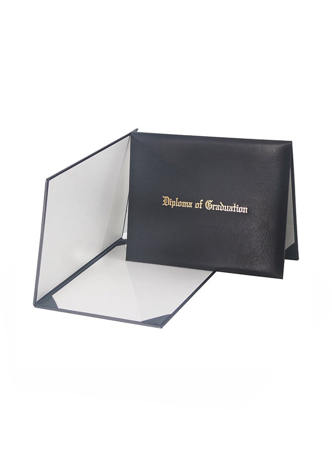 GraduationMall - Imprinted Diploma Cover Black - Image 1