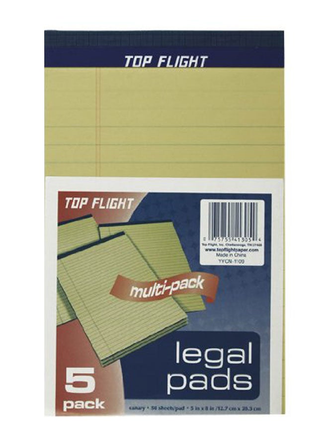 Top Flight - Pack Of 5 Legal Pad - Image 1