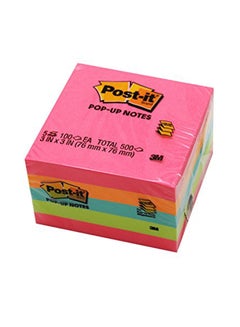 Post It Pack Of 5 Pop-up Note Multicolour 