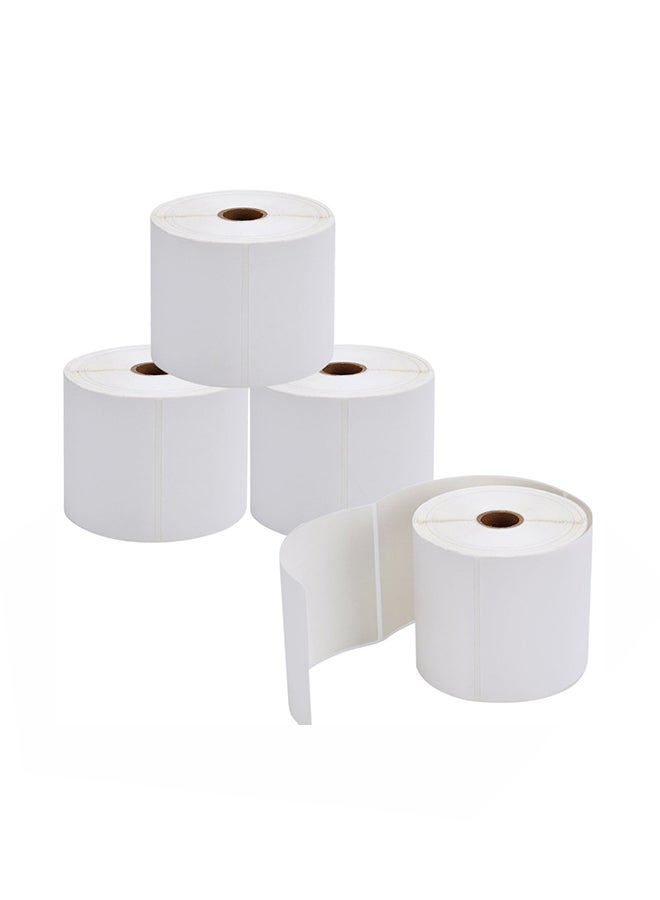 9527 برودكت ملصقات شحن حرارية مباشرة بطبعة حمار وحشي مكونة من 4 قطع أبيض - Image 1