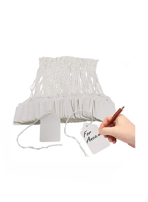 1000-Piece Strung Marking Tag White