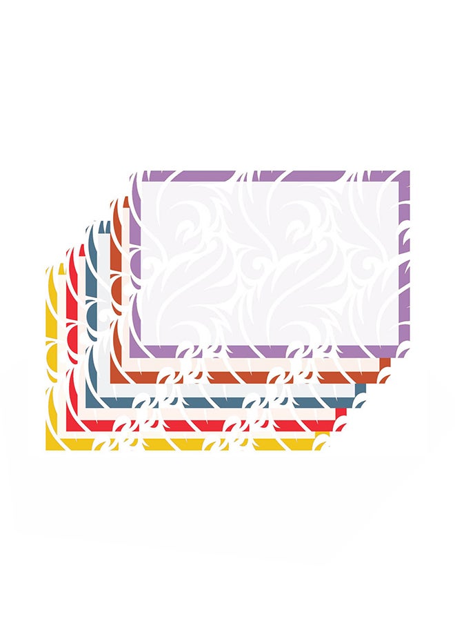 DEBRADALE DESIGNS 200-Piece Paisley Border Unruled Index Card Multicolour - Image 1