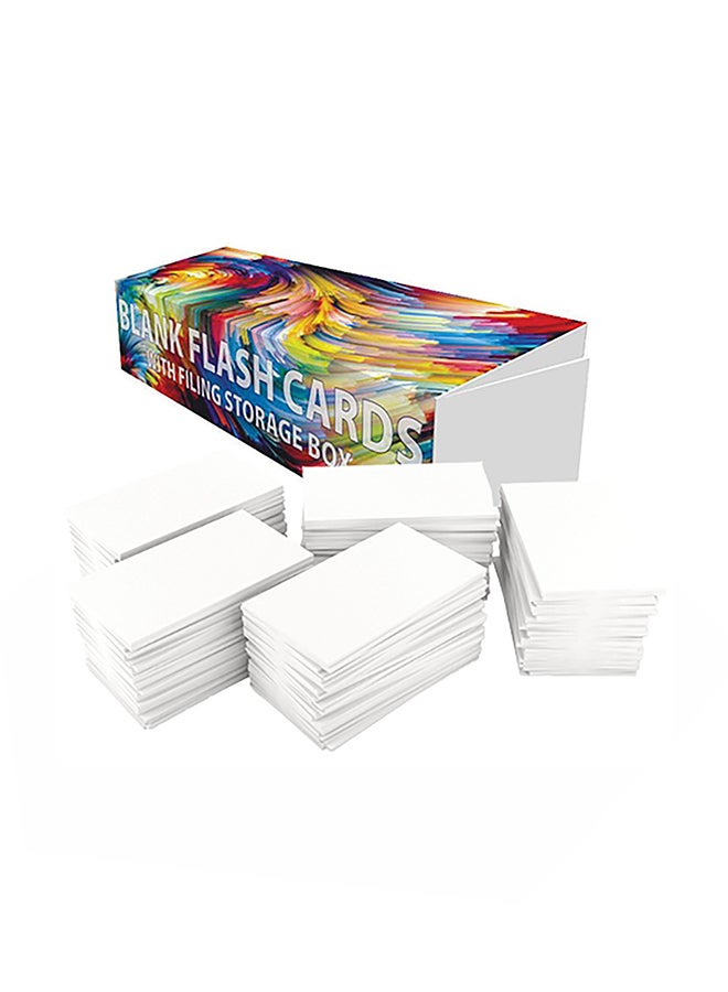 DEBRADALE DESIGNS 1100-Piece Blank Flash Card With filling storage box White  - Image 1