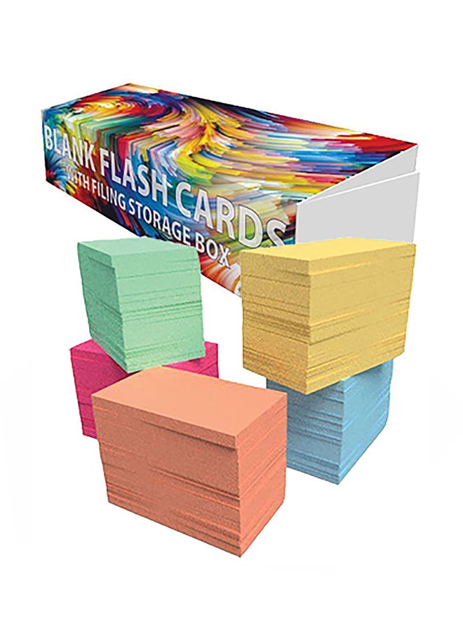 DEBRADALE DESIGNS 1100-Piece Blank Flash Card With filling storage box Multicolour - Image 1