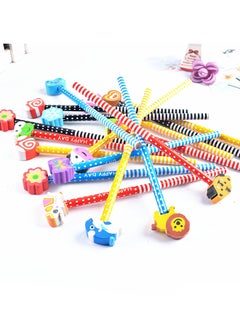 40-Piece Novelty Cartoon Pencil With eraser Multicolour - v1552973933/N21835260A_2