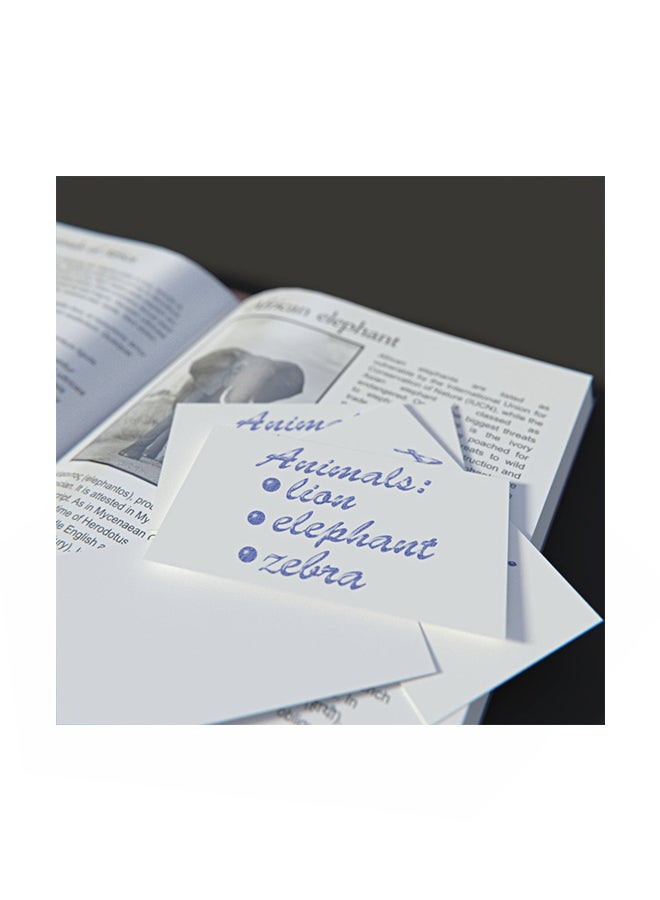 DEBRADALE DESIGNS 1100-Piece Blank Flash Card With filling storage box White  - Image 2