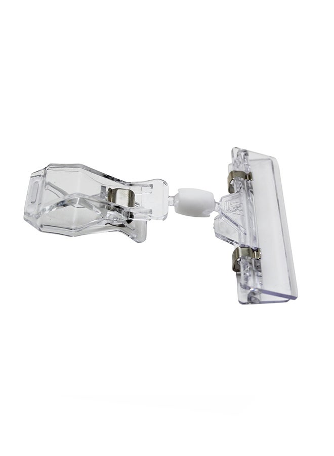 LJY 20-Piece Rotatable POP Clip-on Sign Holder Clear - Image 2