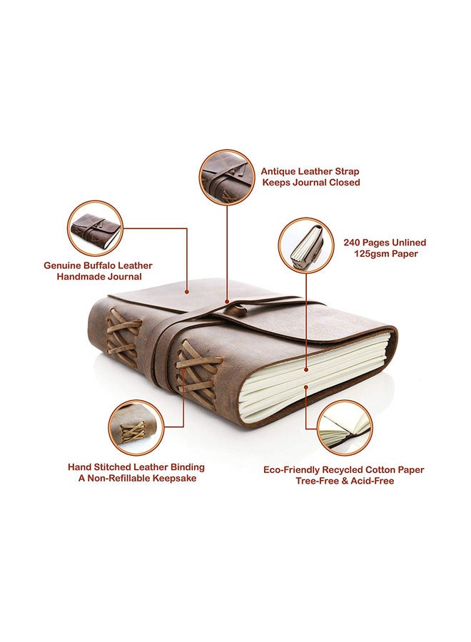 Moonster Journal Writing Notebook Brown - Image 2