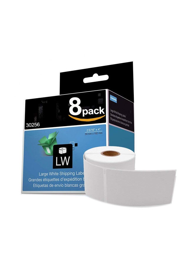 COLORWING Set of 8 Roll Shipping Labels White - Image 1