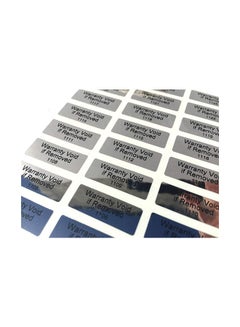 1000-Piece Tamper Evident Warranty Void if Removed Security Label Seals Silver