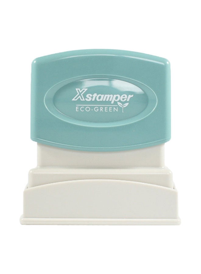 Xstamper Paid Pre Inked Laser Engraved Rubber Stamp Green/White - Image 1