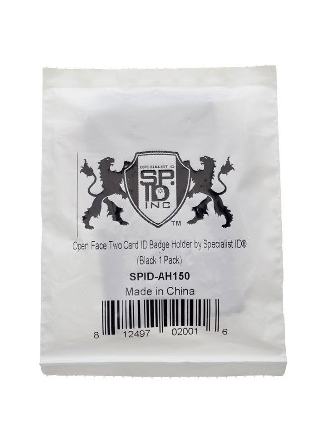 Specialist ID - Black Dual Card ID Badge Holder Black - Image 1