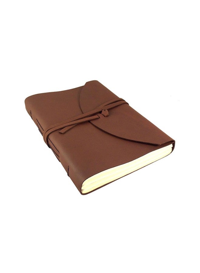 200-Sheet  Leather Cover Notebook Brown - v1552974062/N21835672A_1