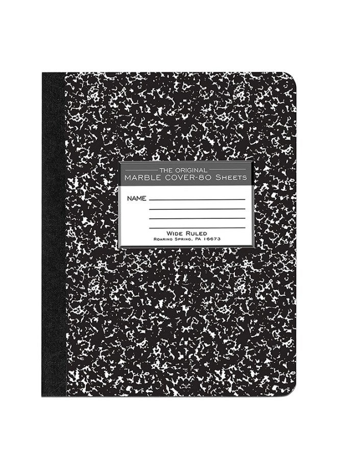 Roaring Spring Set Of-4 Hard Cover Composition Book Black/White - Image 1