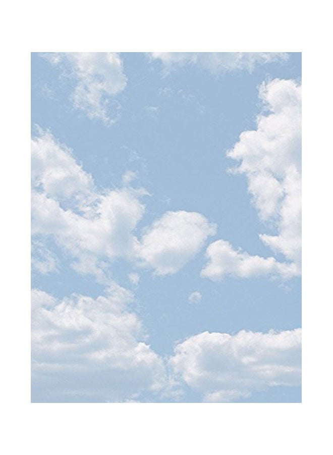 80-Piece Clouds Letterhead Notepad Blue/White