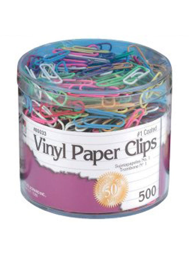 تشارلز ليونارد 500 قطعة من مشابك الورق المطلية بالفينيل متعدد الألوان